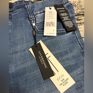 Liverpool Blue Denim Ankle Flare Jeans